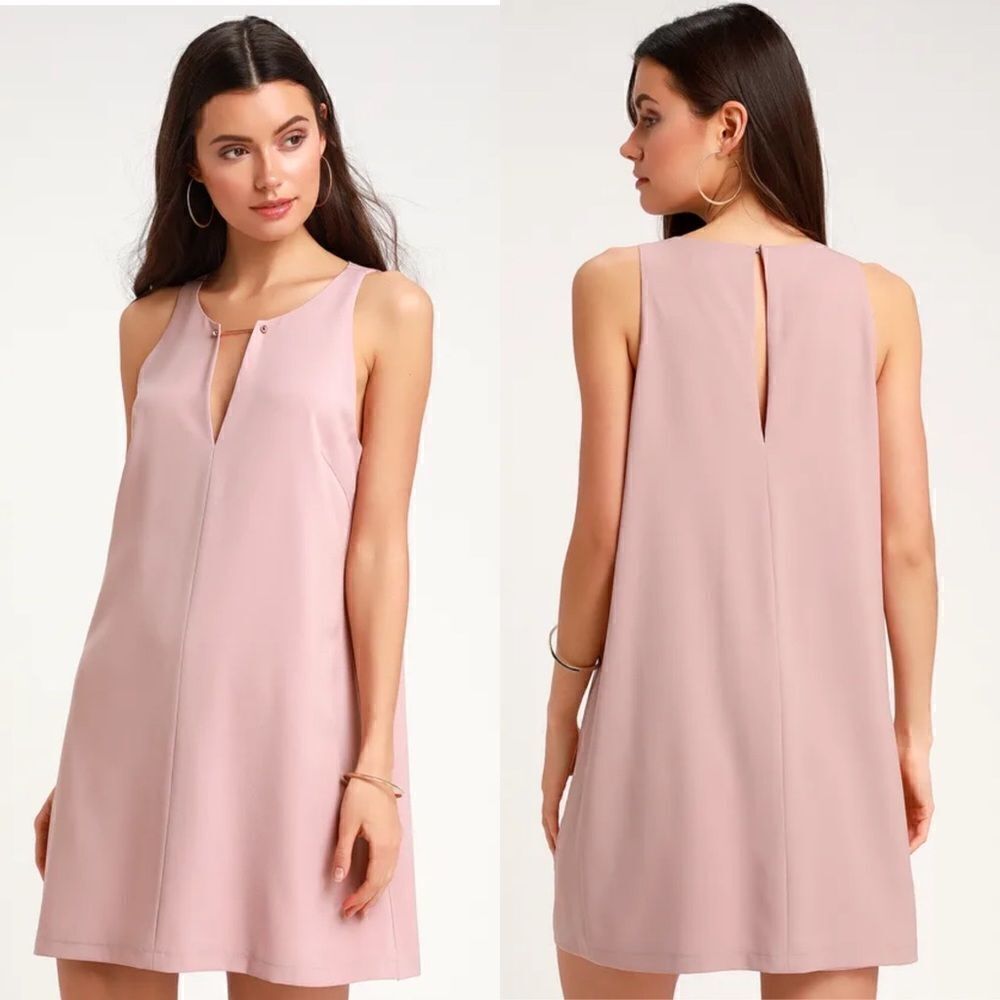 Lulu's Near or Bar Mauve Shift Dress Size XS
